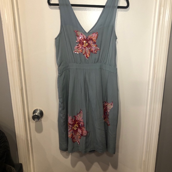 Anthropologie Dress with Sequin Flowers - Picture 2 of 3